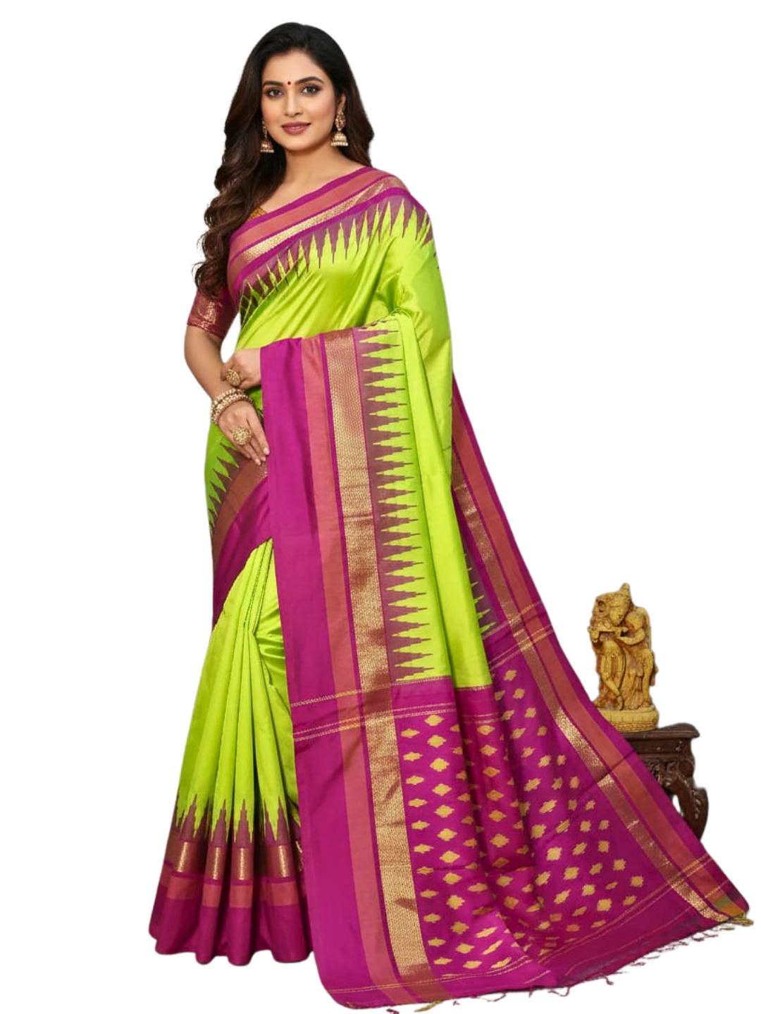 100% Pure Ikat Silk Saree | Traditional Handloom Saree for Weddings & Celebrations