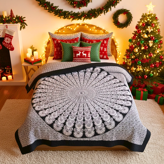 Black  and White Queen Size Quilt