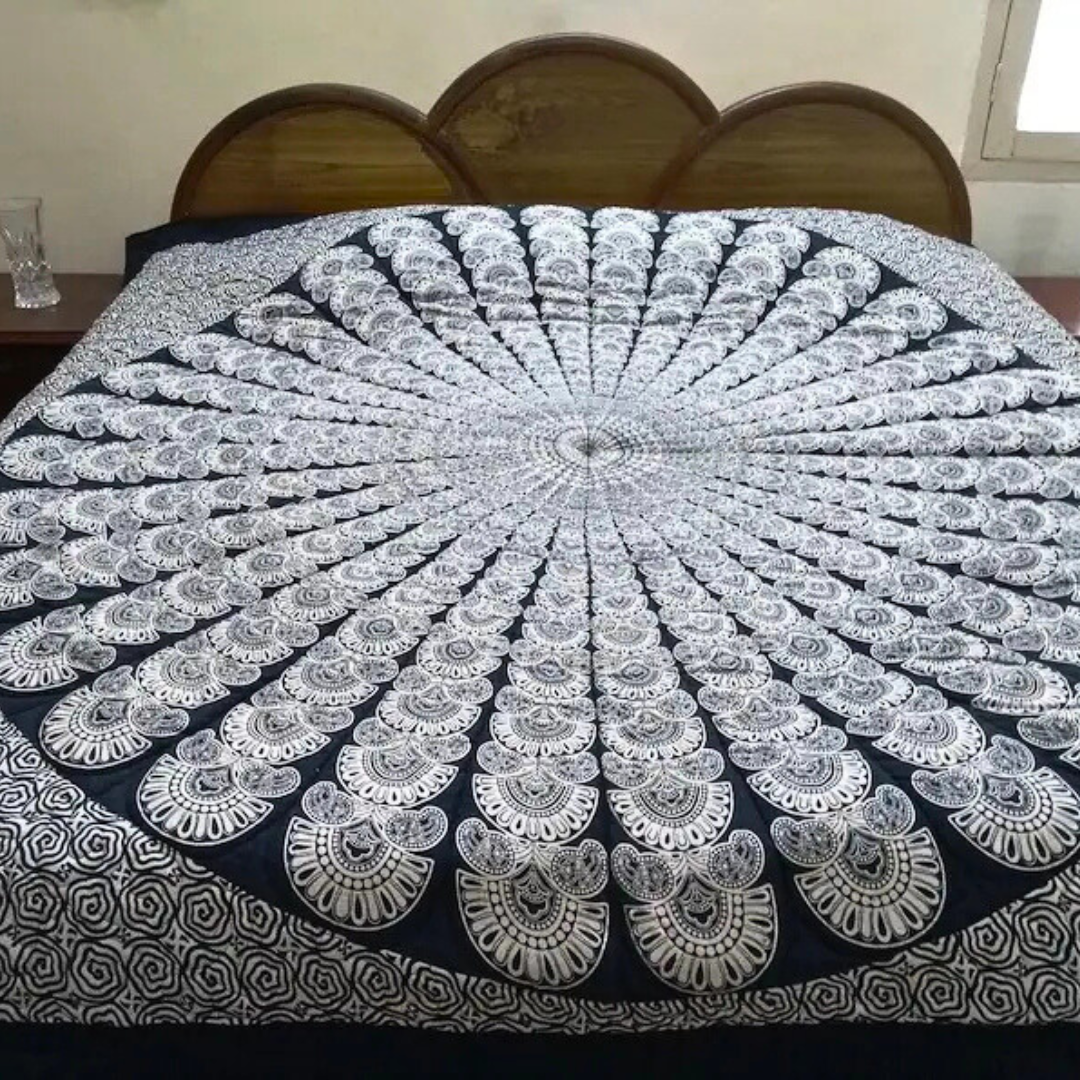 Black  and White Queen Size Quilt