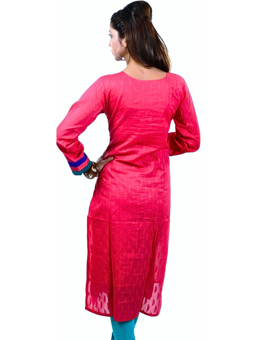 Strawberry Pink Cotton Kurta for Women