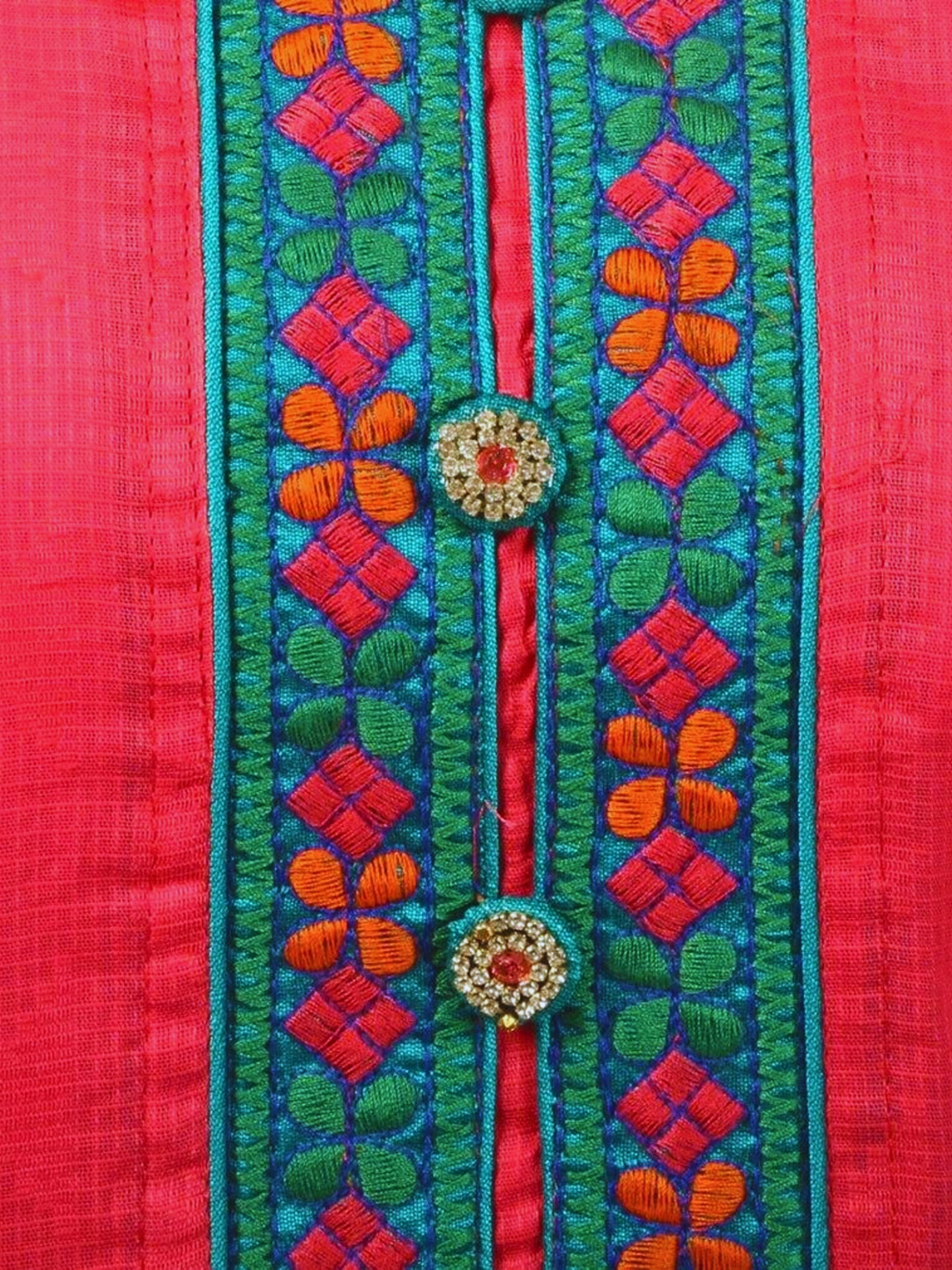 Strawberry Pink Cotton Kurta for Women