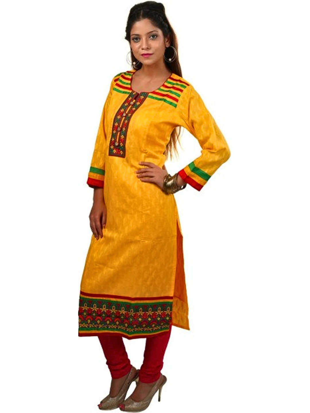 Yellow Cotton Kurta for Women | Comfortable Summer Ethnic Wear