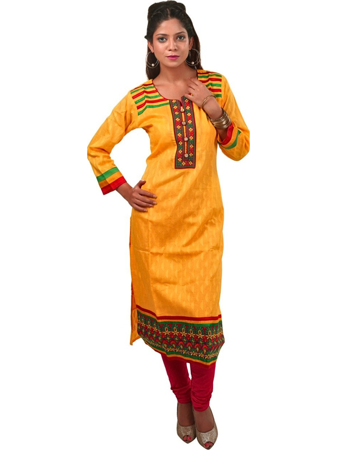 Yellow Cotton Kurta for Women | Comfortable Summer Ethnic Wear