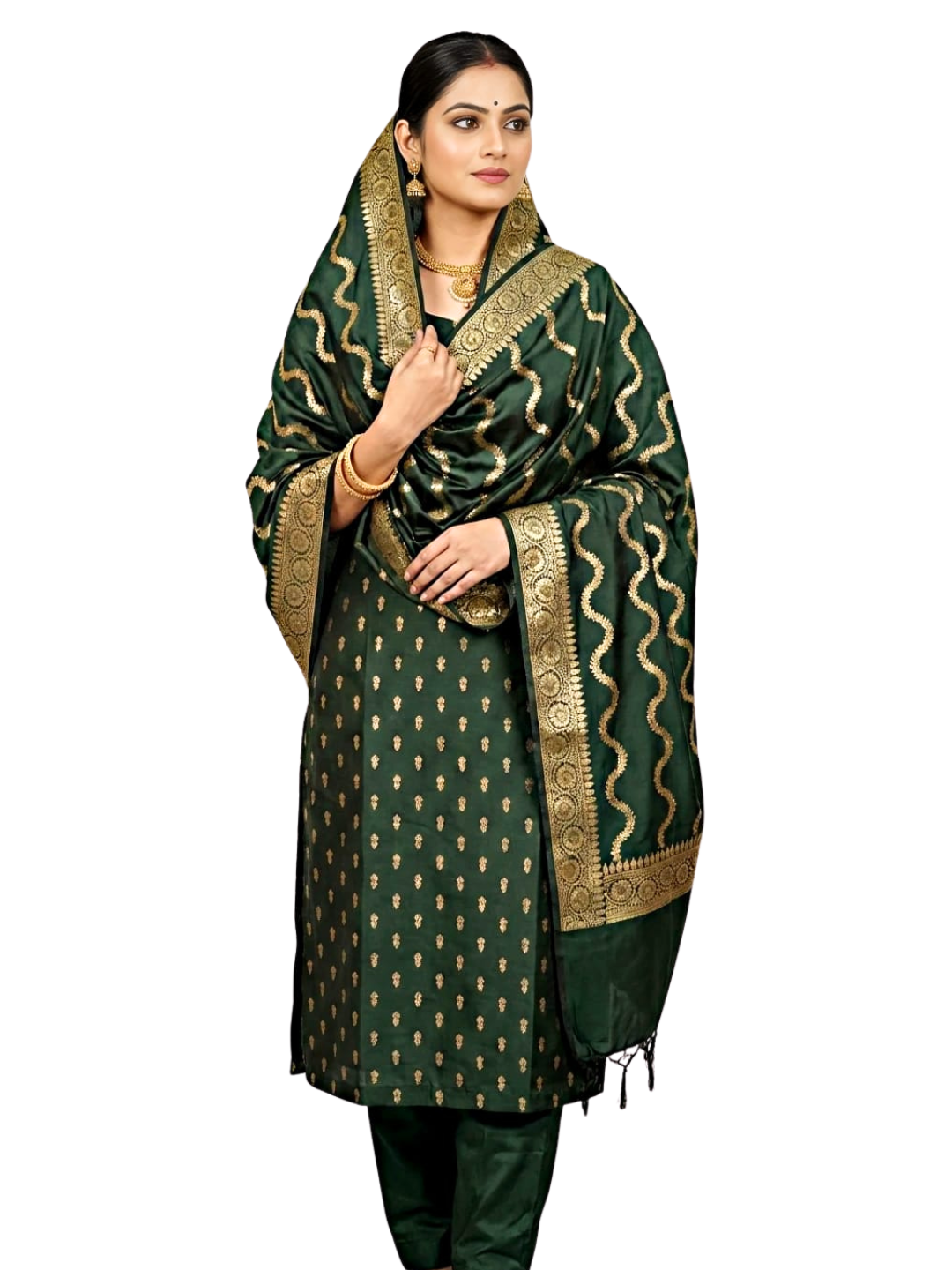 Banarasi Silk Salwar Suit Set for Women – Eid Special Party Wear | Wedding Guest Festive Outfit with Zari Dupatta