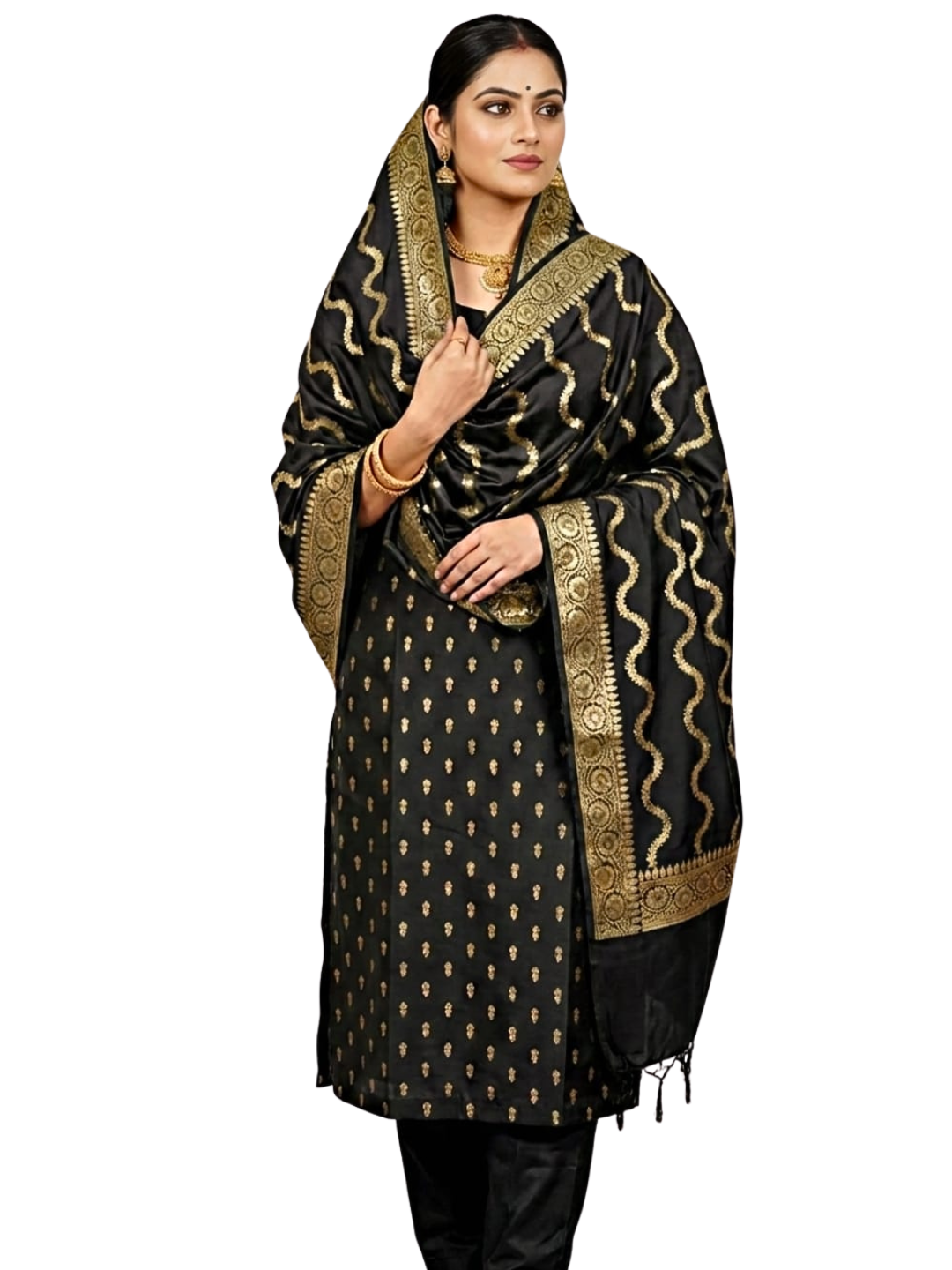 Banarasi Silk Salwar Suit Set for Women – Eid Special Party Wear | Wedding Guest Festive Outfit with Zari Dupatta