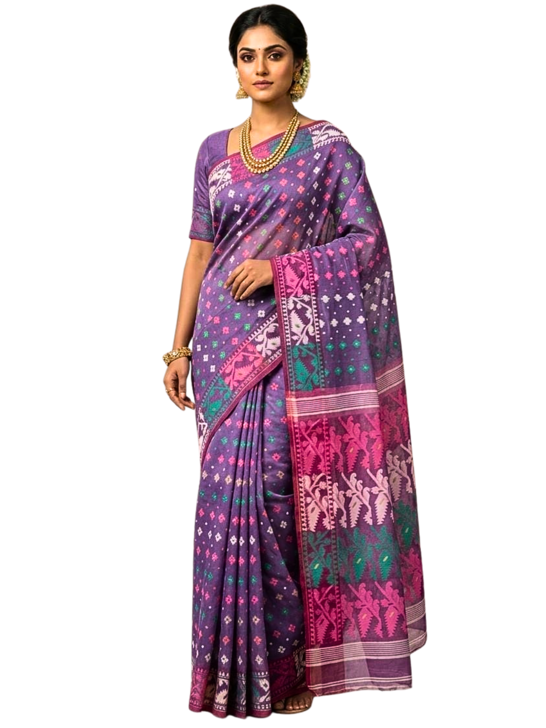 Authentic Jamdani Cotton Saree | Breathable Summer Saree