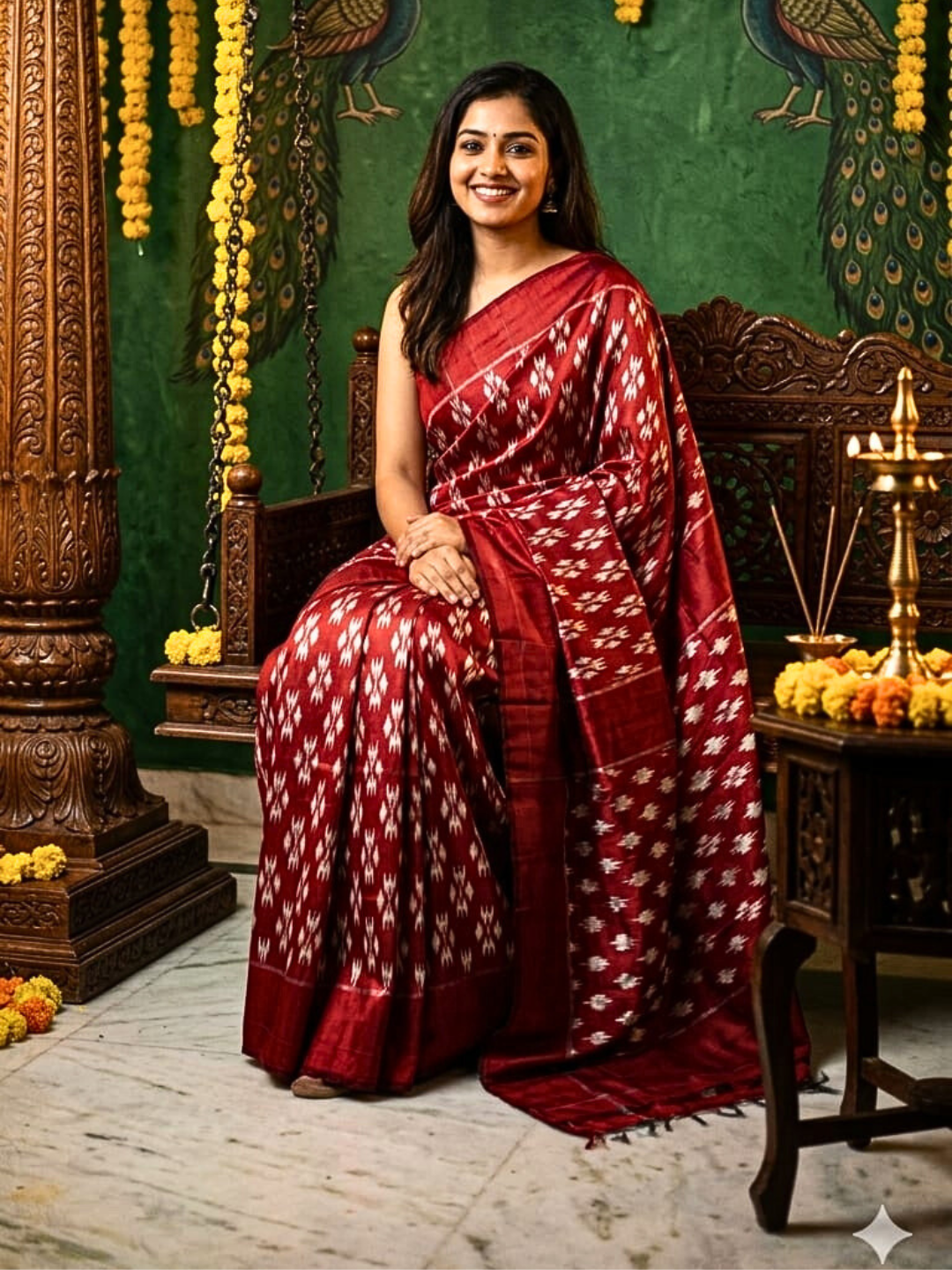 Authentic Ikat Silk Saree | Pure Handloom Silk Saree | Festive & Occasion Wear Saree