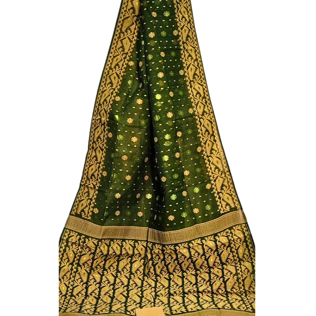 Pure Cotton Jamdani Saree with Blouse Piece, Handloom Saree