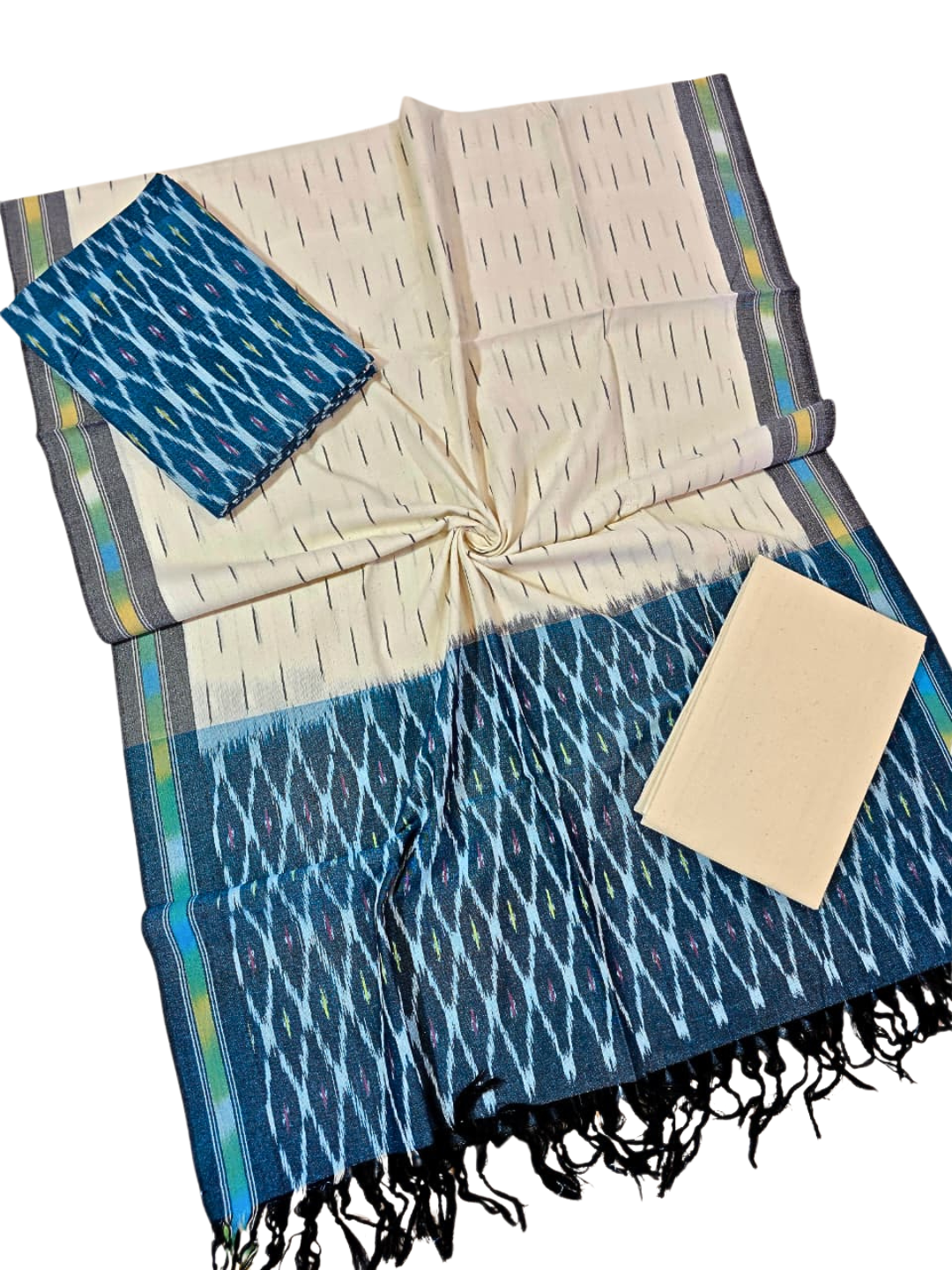 Ikat Dress  Material , Cotton Ikat Salwar Suit & Dupatta Set