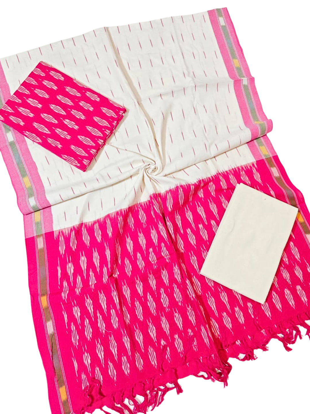 Ikat Dress  Material , Cotton Ikat Salwar Suit & Dupatta Set
