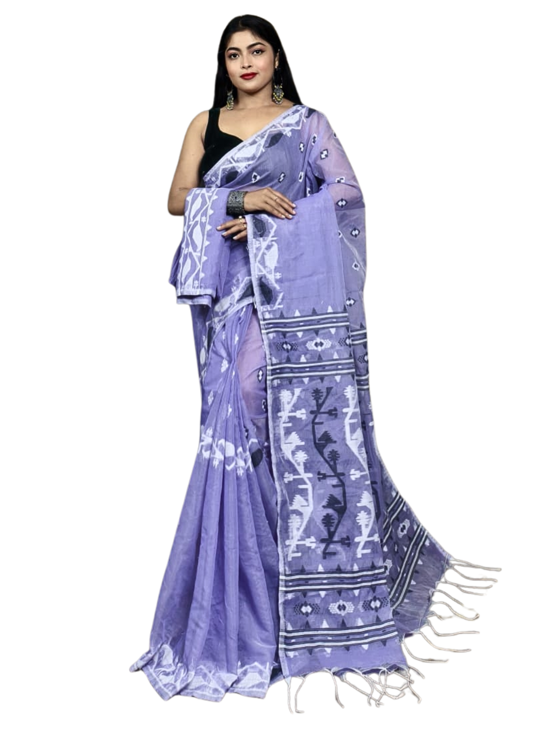 Soft Cotton Jamdani Saree, Breathable Summer Saree