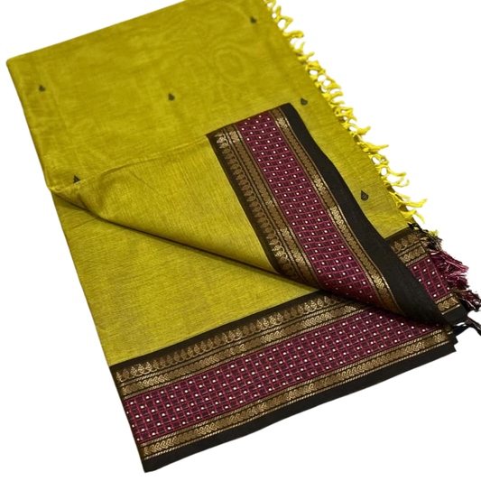 Authentic Kanchi Handloom Cotton Saree | Daily Wear & Festive Wear