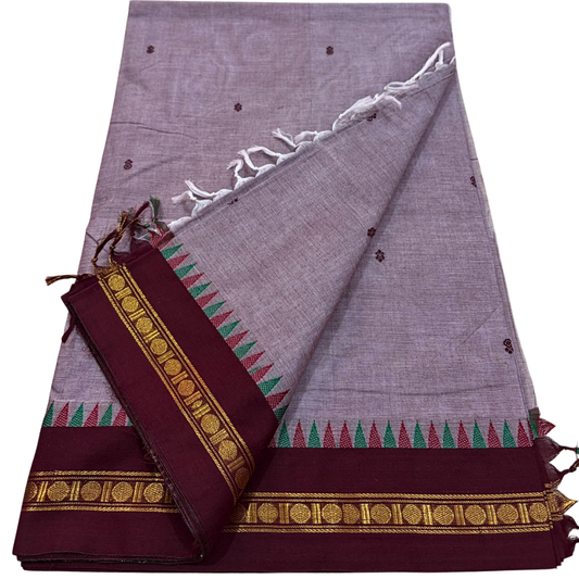 Traditional Kanchi Cotton  Saree  Handwoven & Soft Cotton
