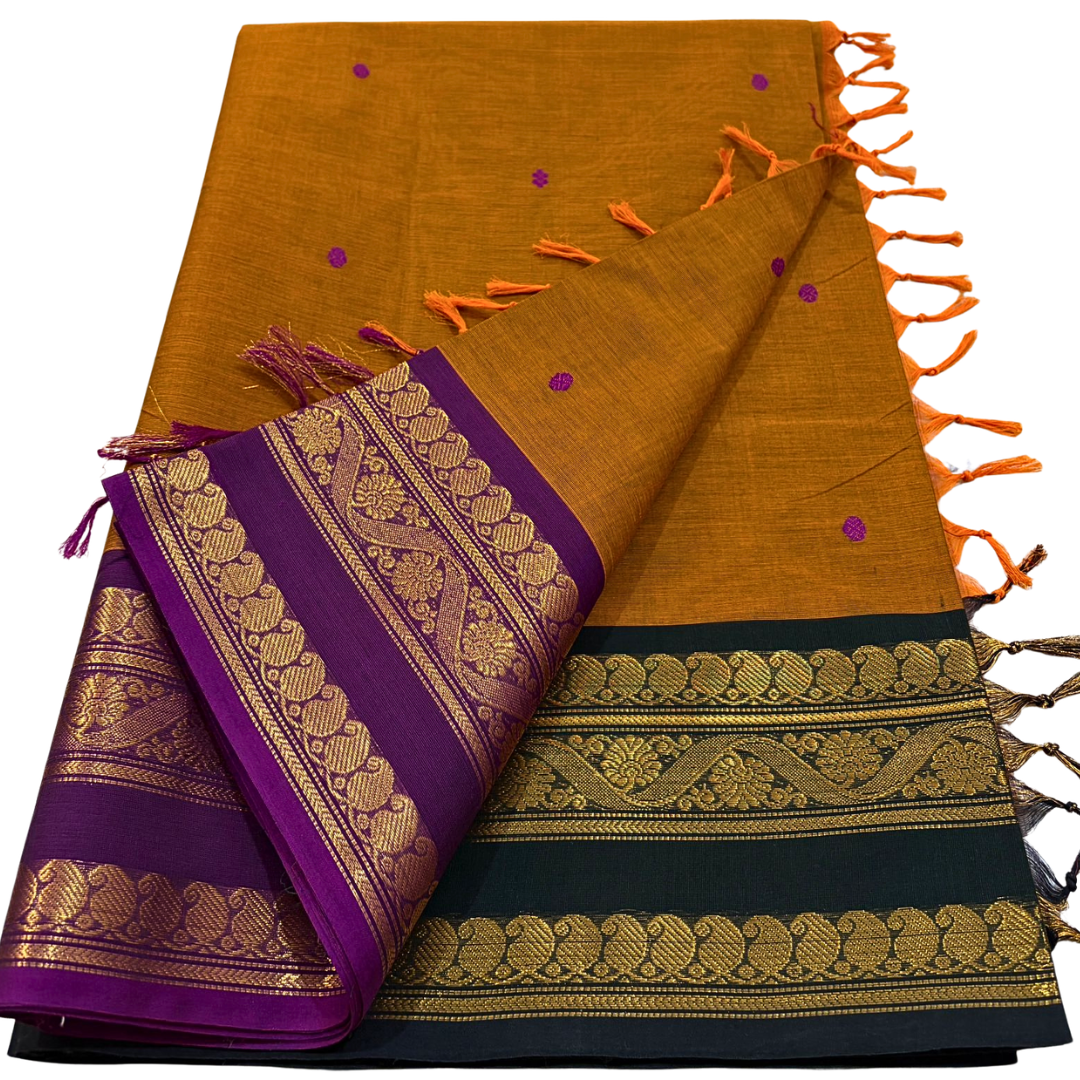Elegant Kanchi Cotton Sarees for Women | Ganga Jamuna Borders | Summer-Ready Saree with Blouse