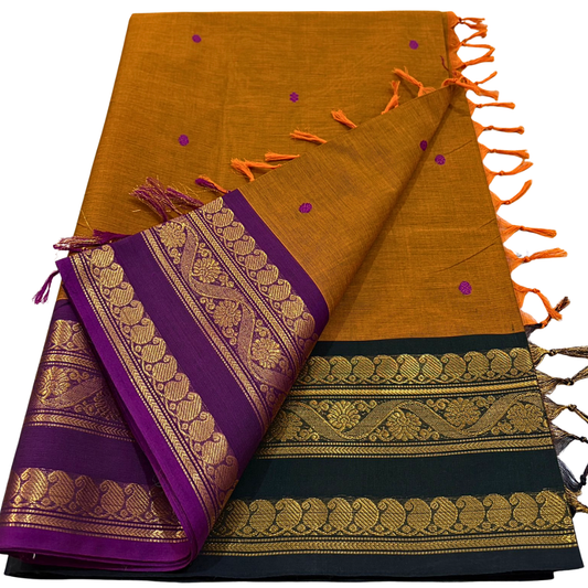 Elegant Kanchi Cotton Sarees for Women | Ganga Jamuna Borders | Summer-Ready Saree with Blouse