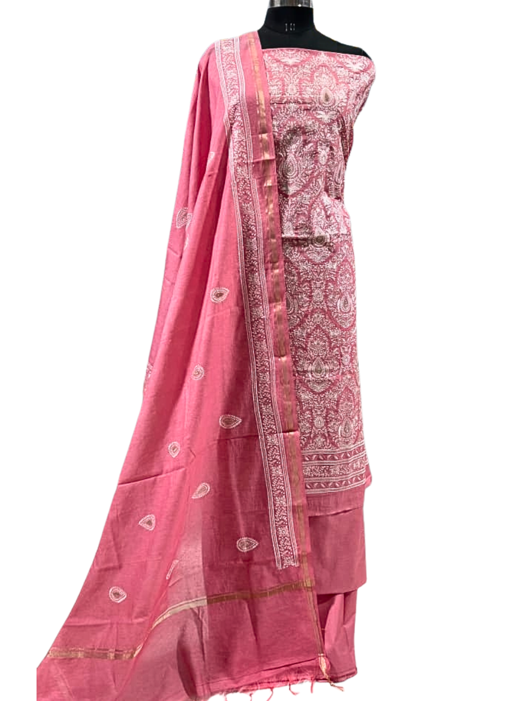 Banarasi Chanderi Embroidered Suit Set