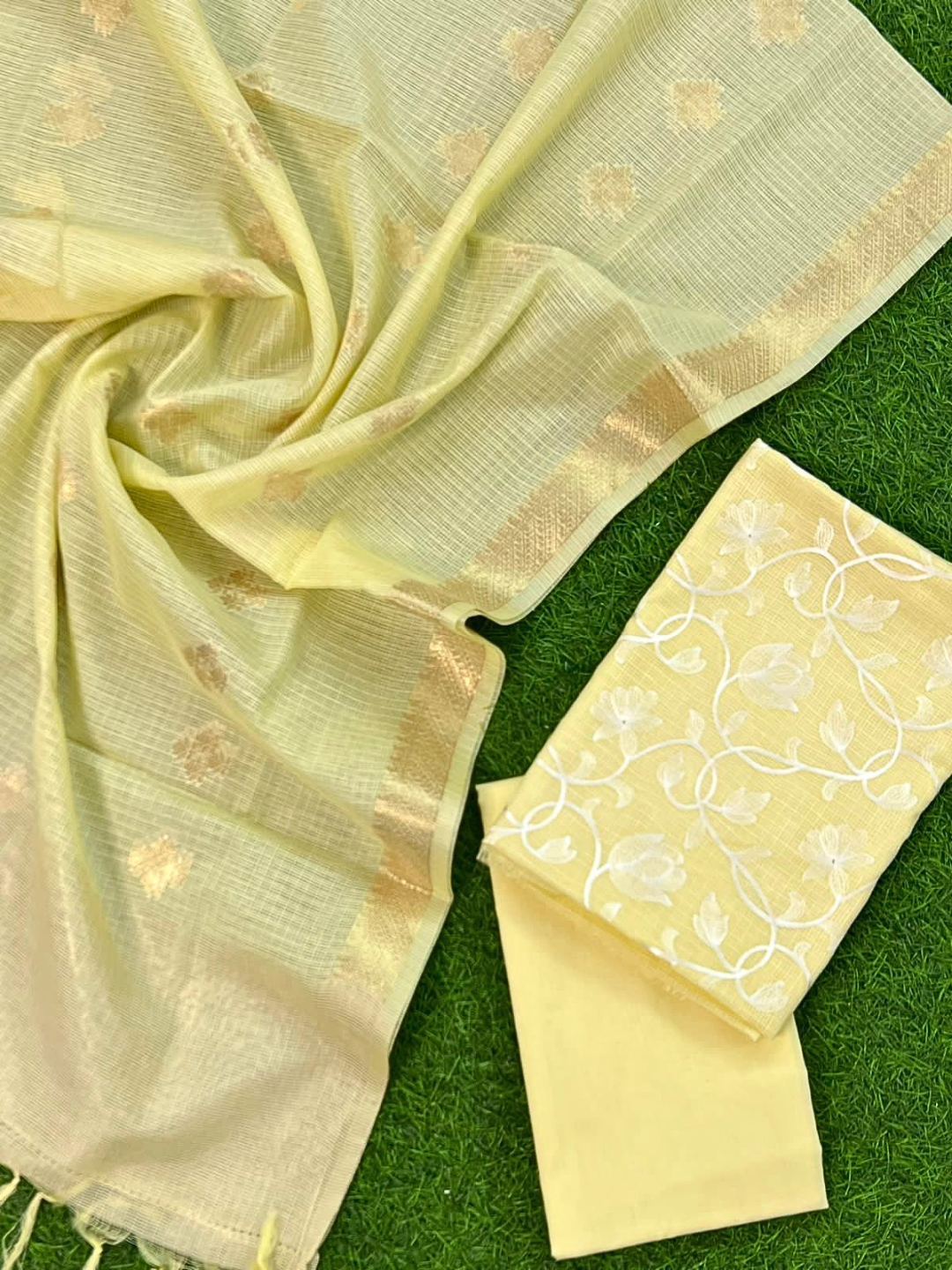 Banarasi Kota Doria Unstitched Salwar Suit Set for Women