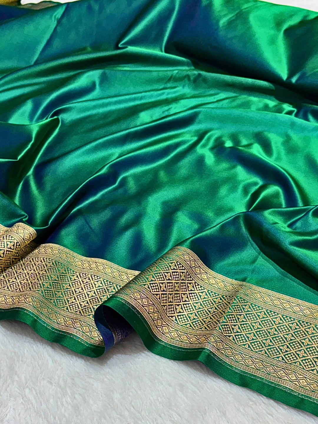 Elegant Banarasi Mashru Silk Saree for Wedding and Festive Wear