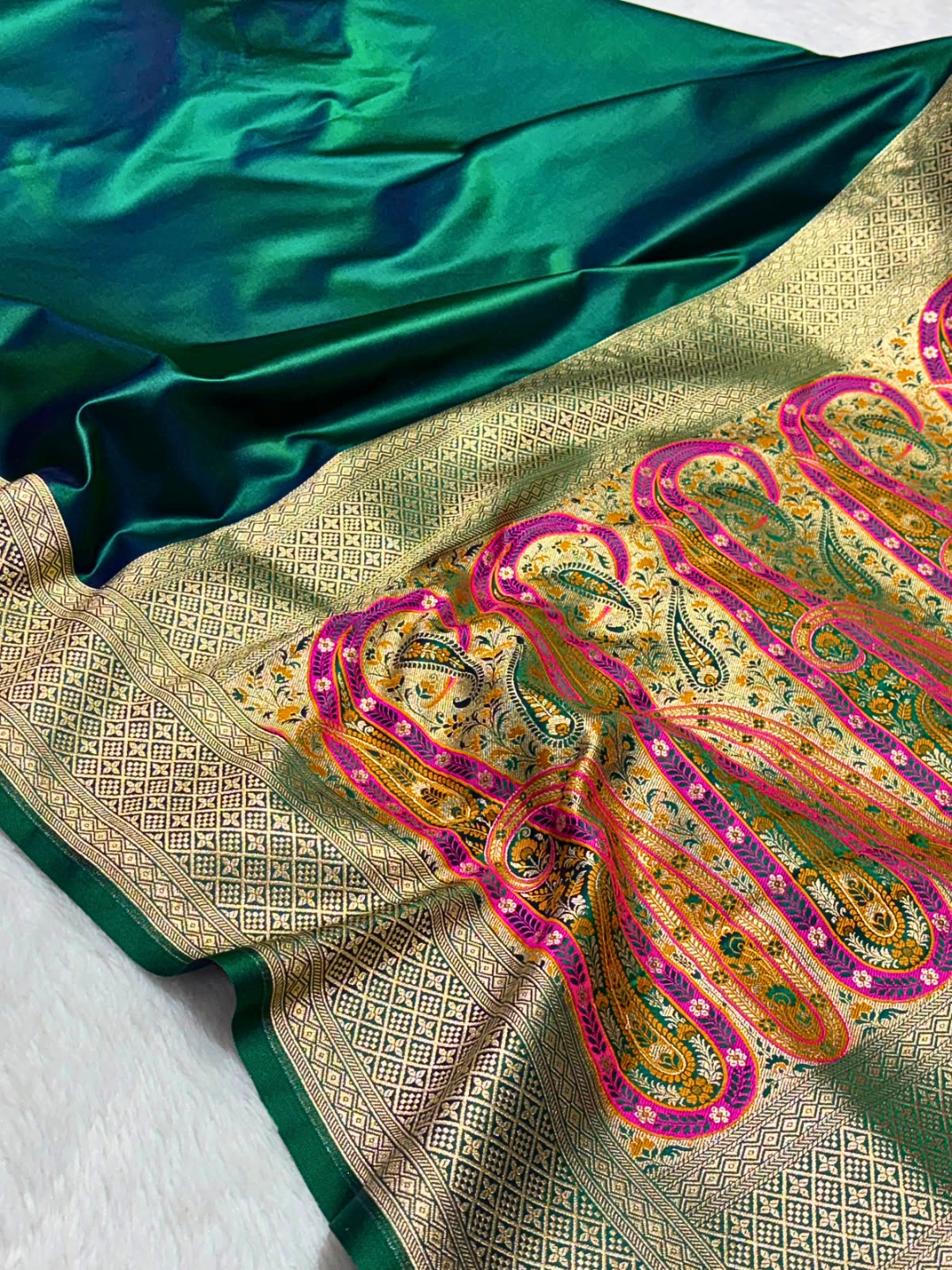 Elegant Banarasi Mashru Silk Saree for Wedding and Festive Wear