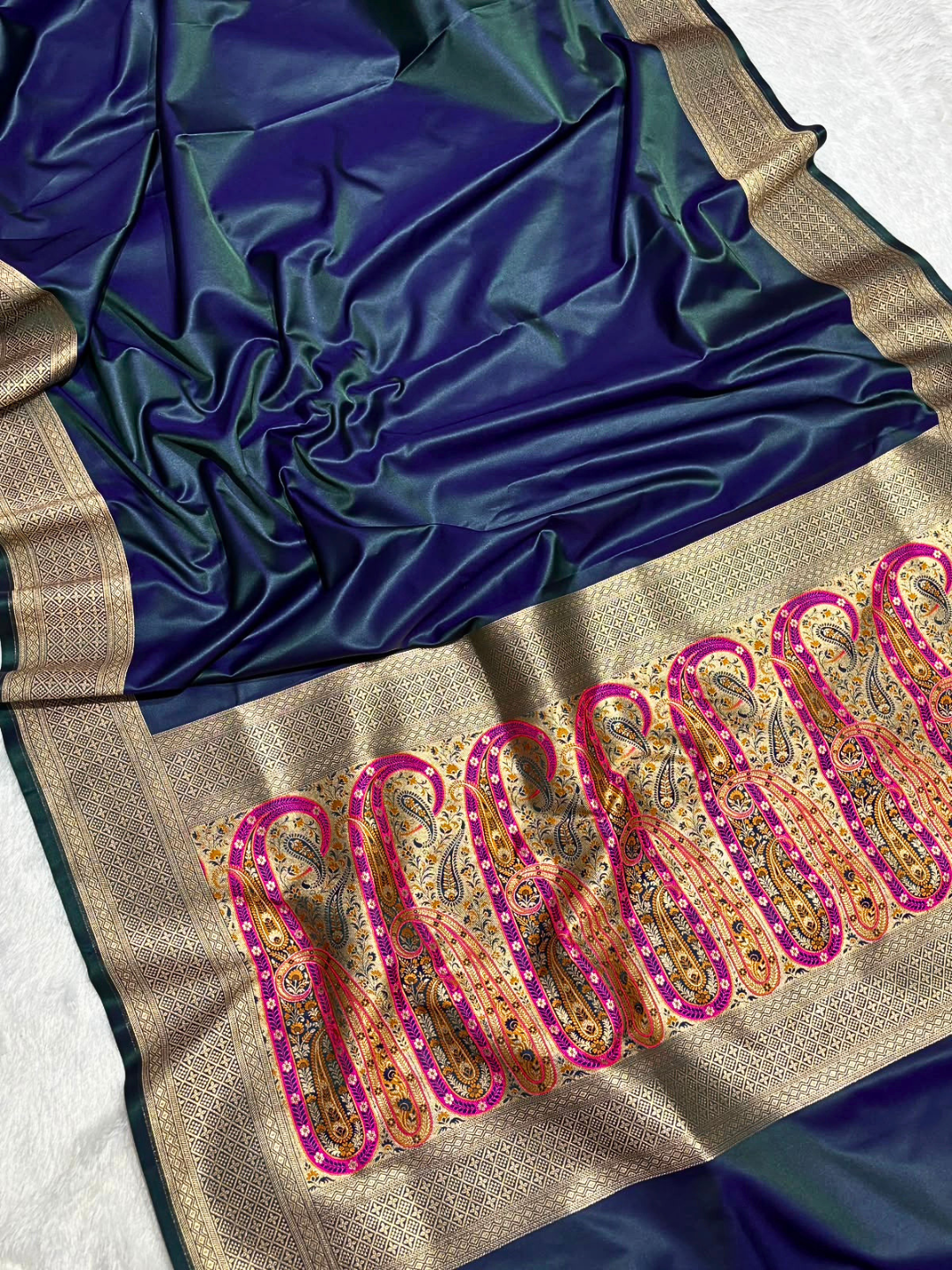 Elegant Banarasi Mashru Silk Saree for Wedding and Festive Wear