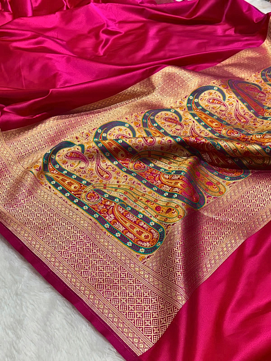 Elegant Banarasi Mashru Silk Saree for Wedding and Festive Wear