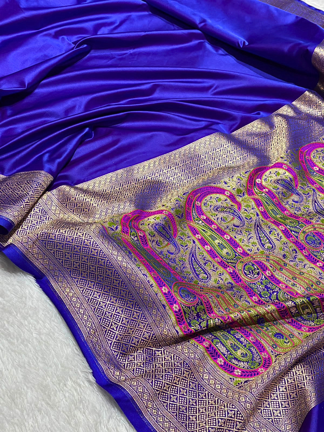 Elegant Banarasi Mashru Silk Saree for Wedding and Festive Wear