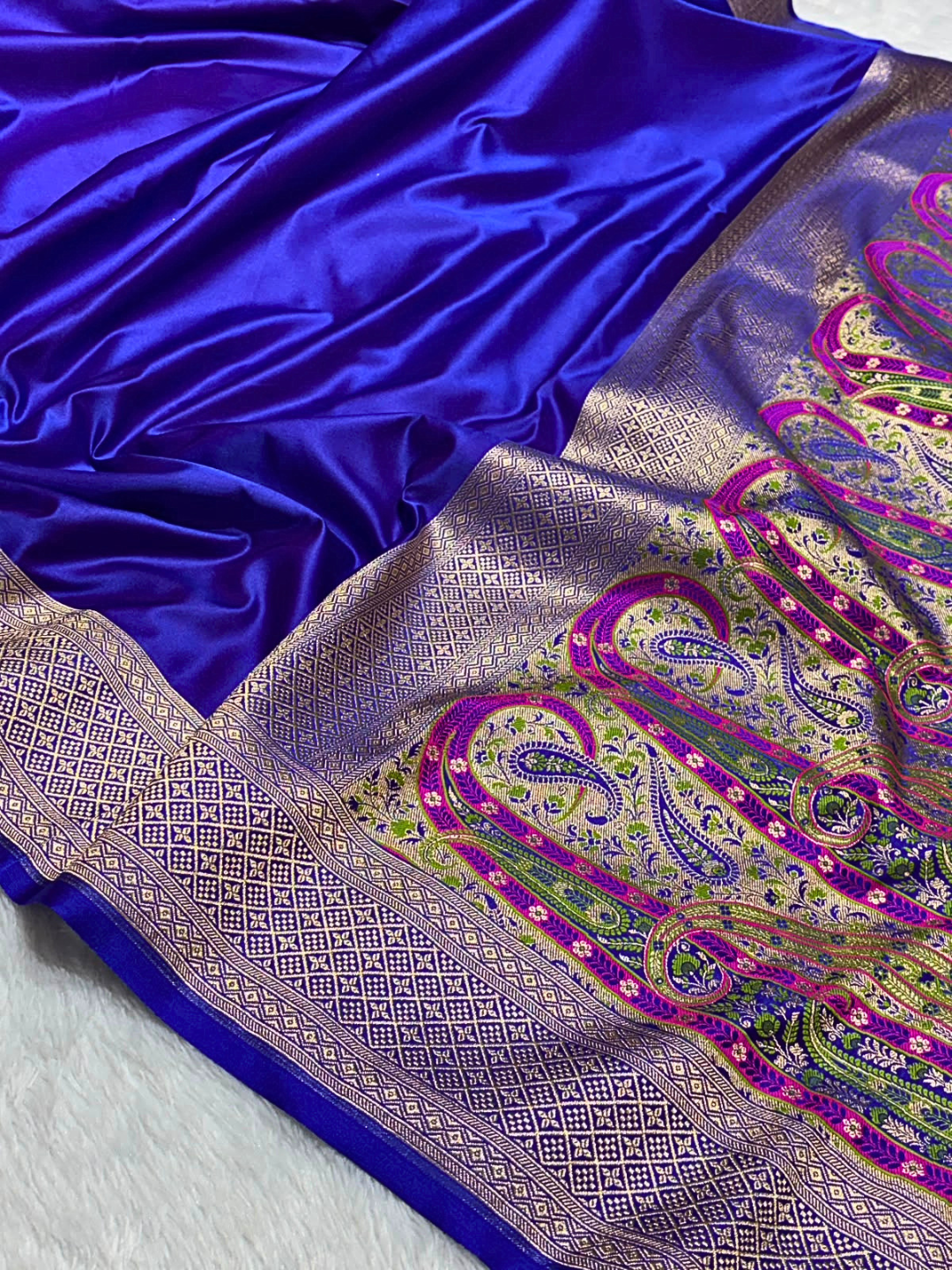 Elegant Banarasi Mashru Silk Saree for Wedding and Festive Wear