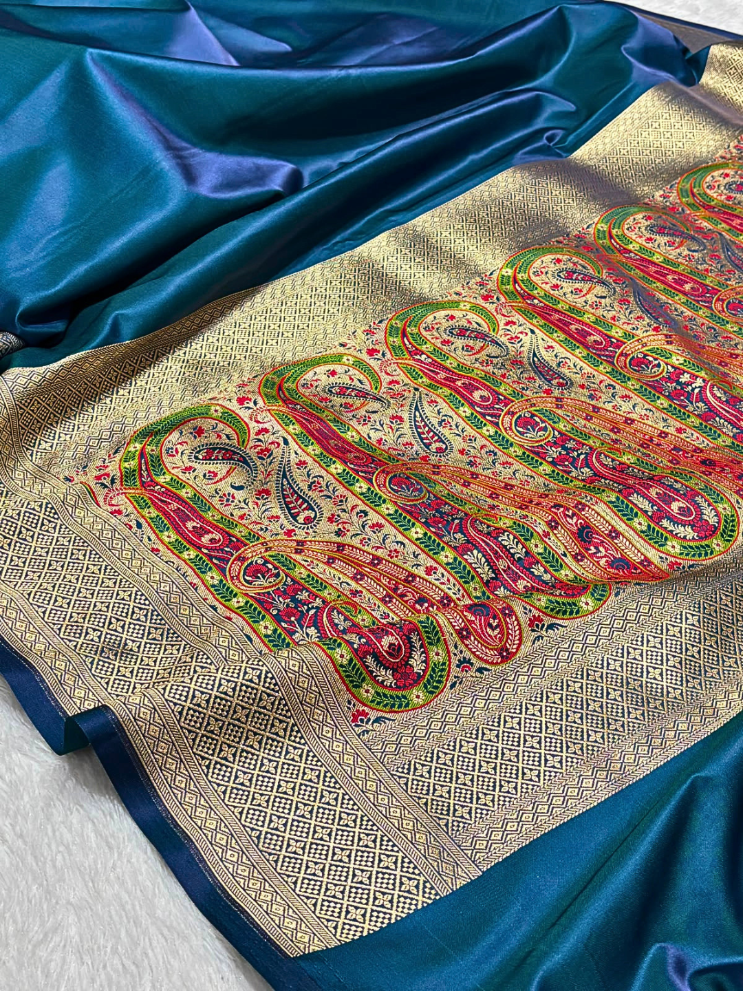 Elegant Banarasi Mashru Silk Saree for Wedding and Festive Wear