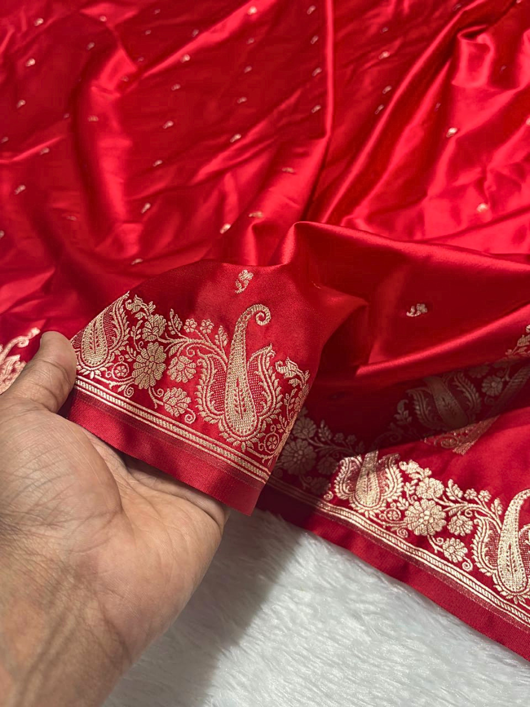 Women's Banarasi Mashru Silk Saree | Zari Woven Border, Festive Wear