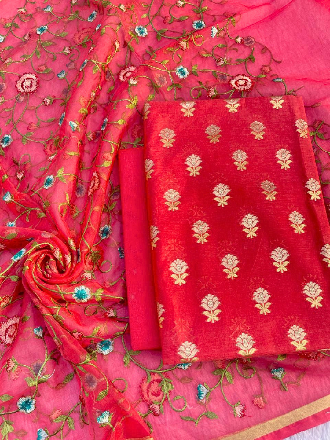 Elegant Summer Wear Chanderi Cotton Salwar Suit for Women