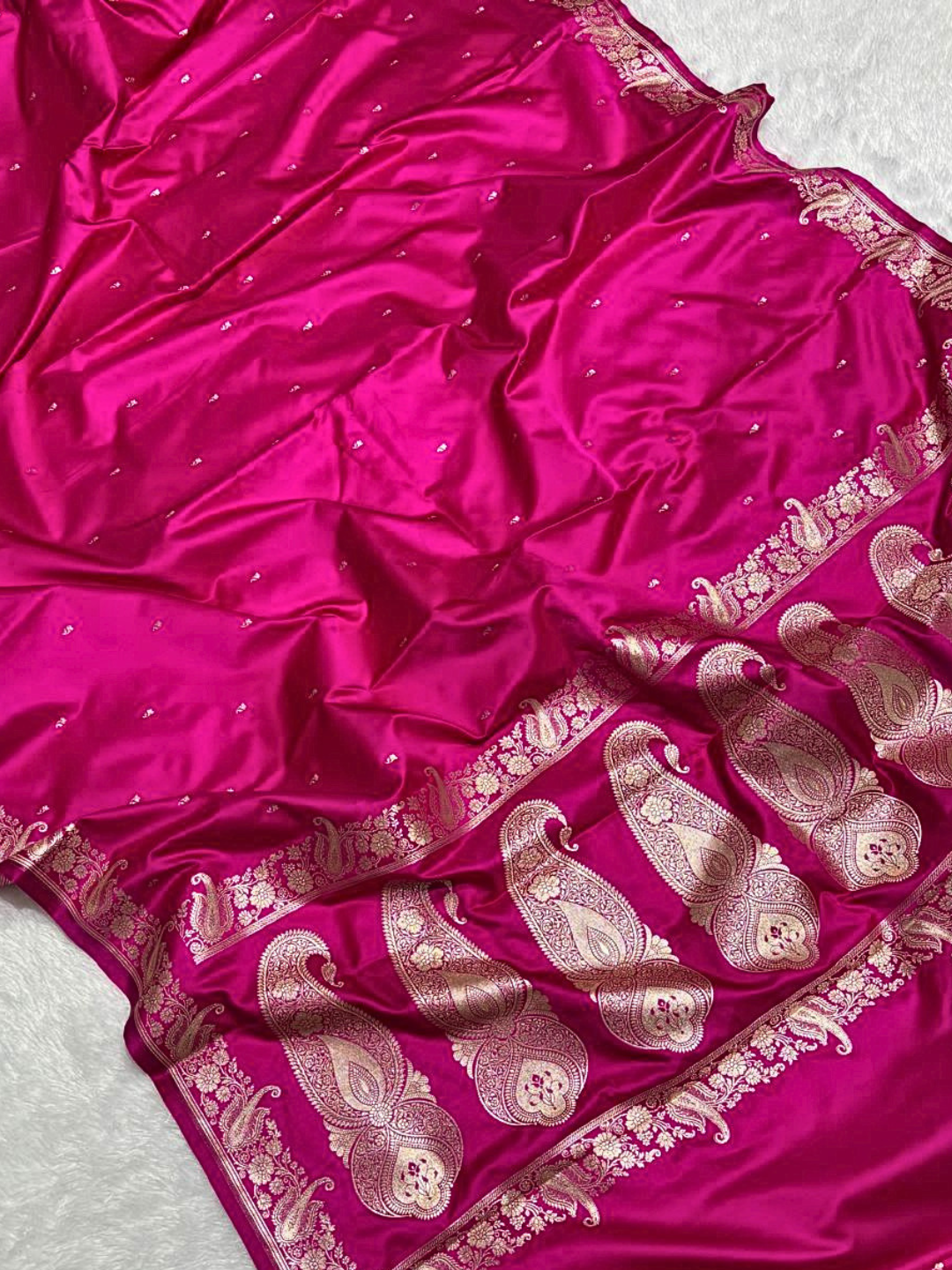 Women's Banarasi Mashru Silk Saree | Zari Woven Border, Festive Wear