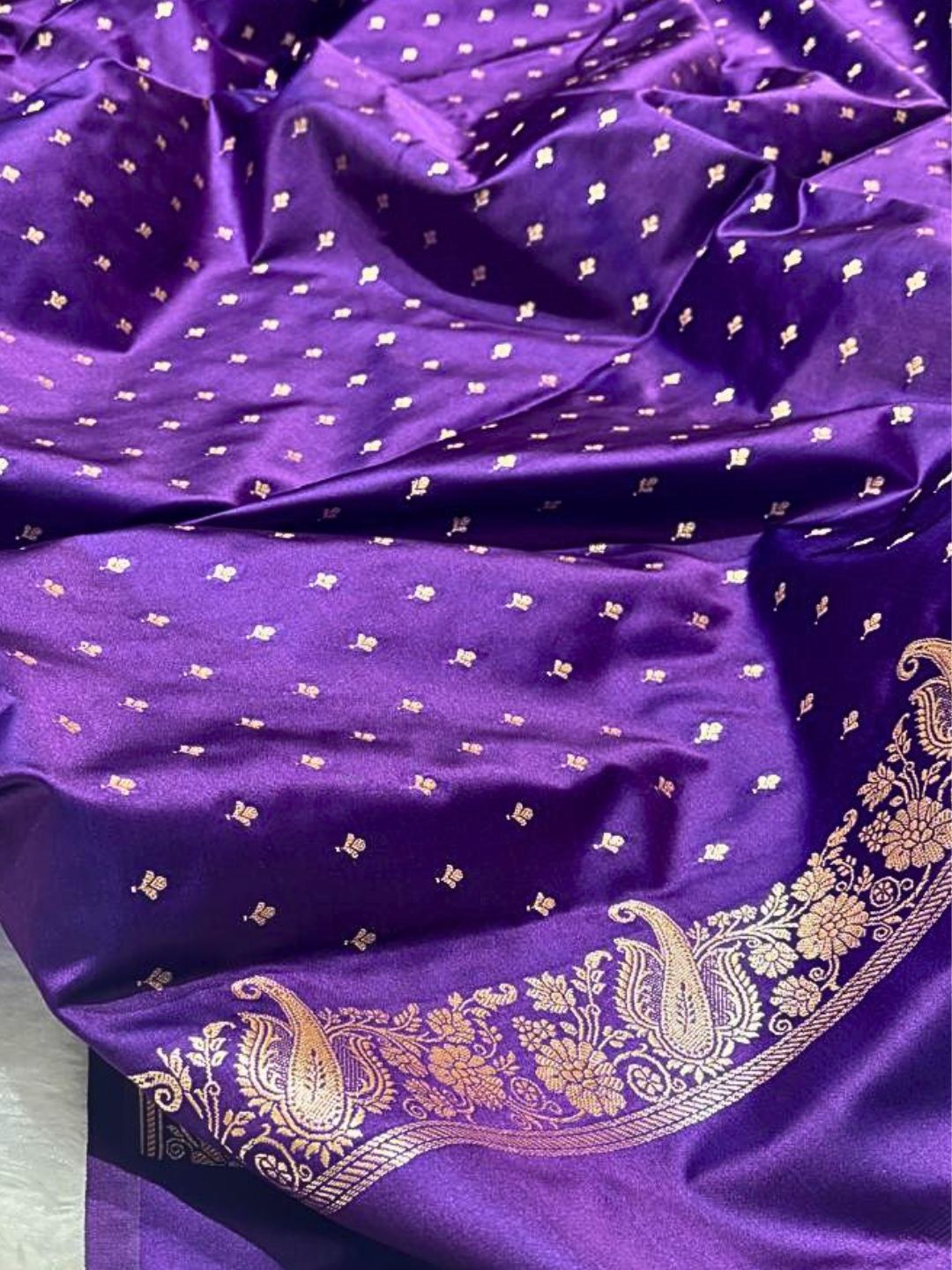 Women's Banarasi Mashru Silk Saree | Zari Woven Border, Festive Wear