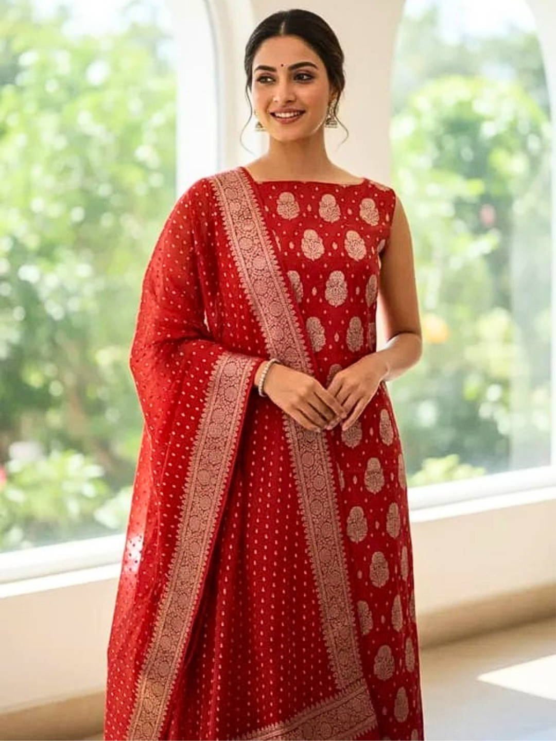 Elegant Party Wear Silk Georgette Suit for Women