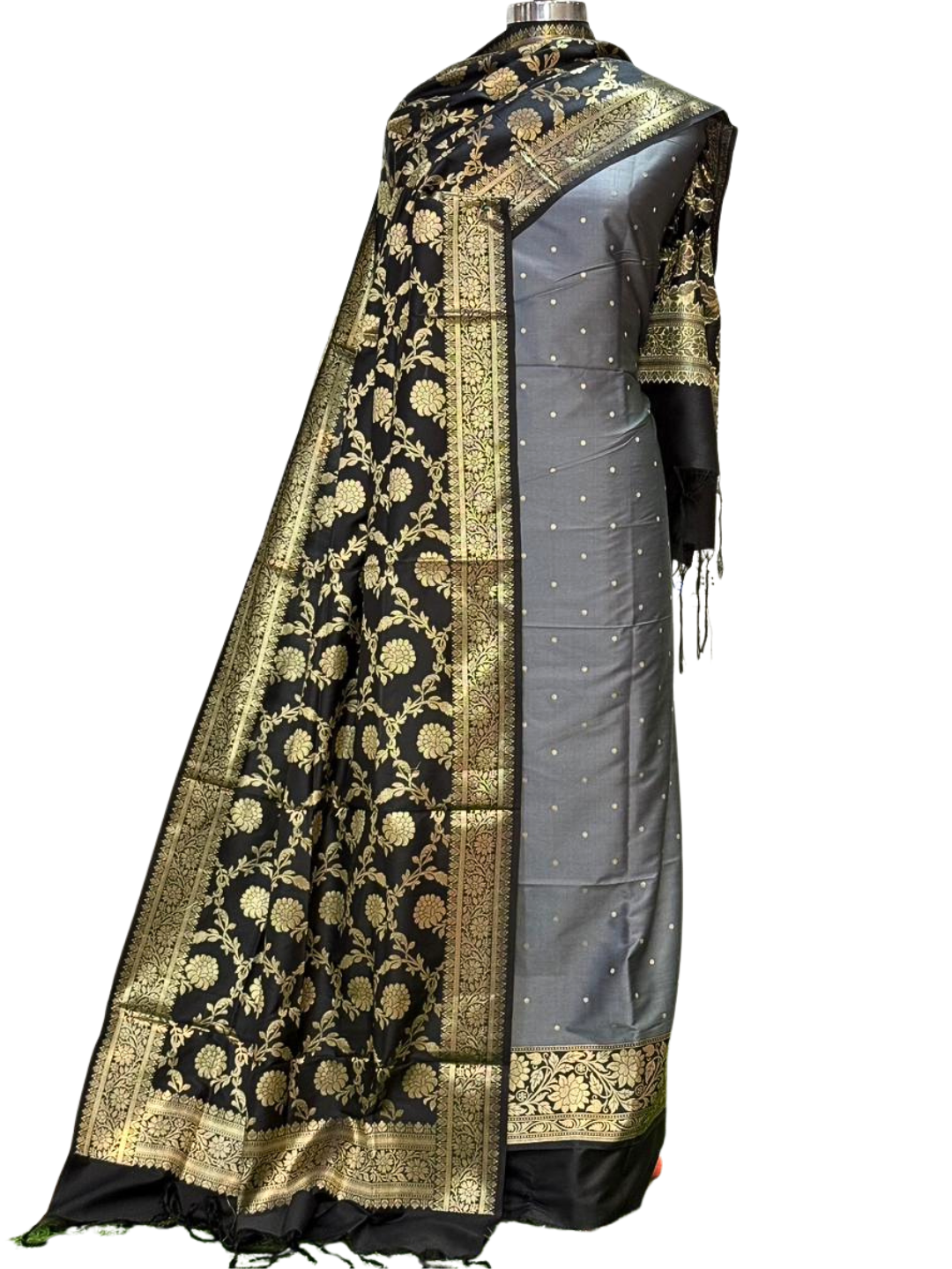 Women’s Banarasi Silk Ethnic Suit Set for Parties & Weddings