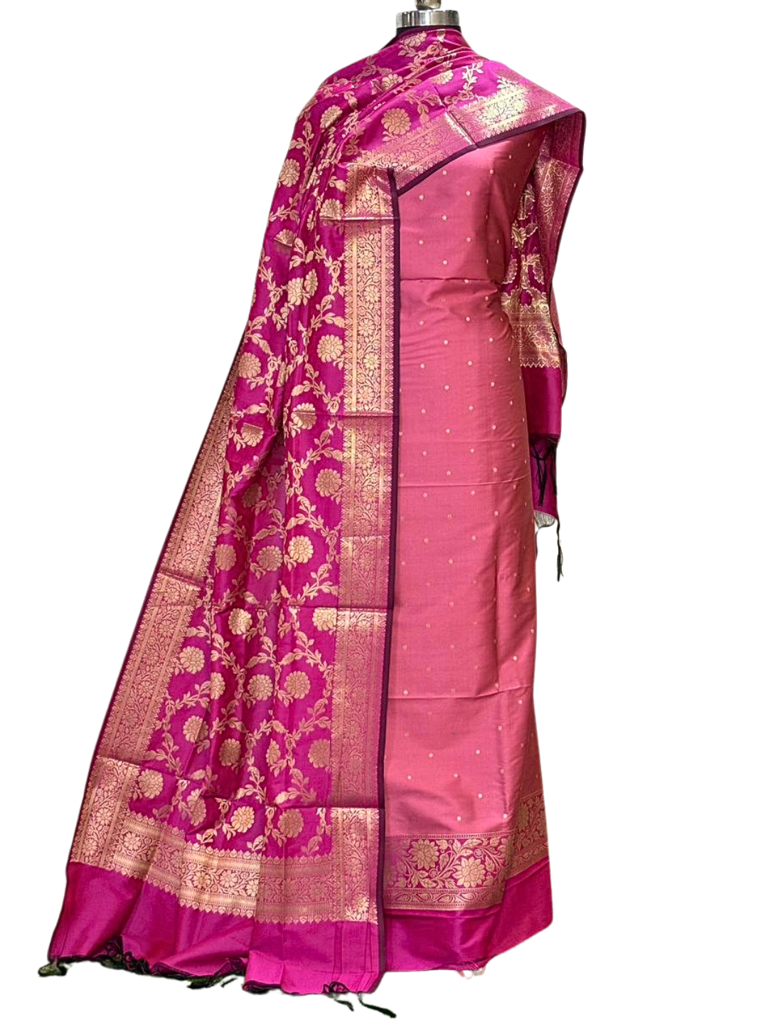 Women’s Banarasi Silk Ethnic Suit Set for Parties & Weddings