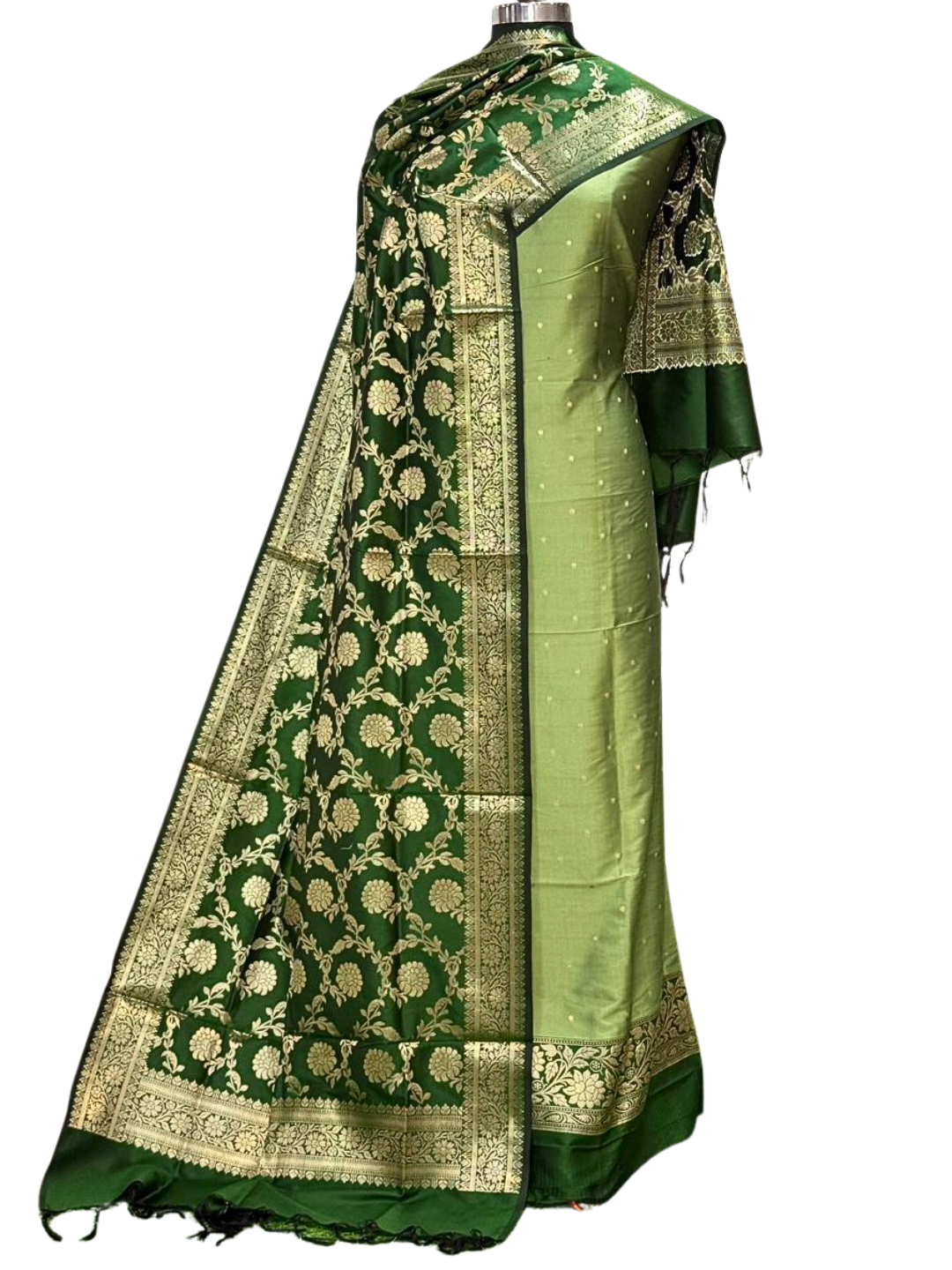 Women’s Banarasi Silk Ethnic Suit Set for Parties & Weddings