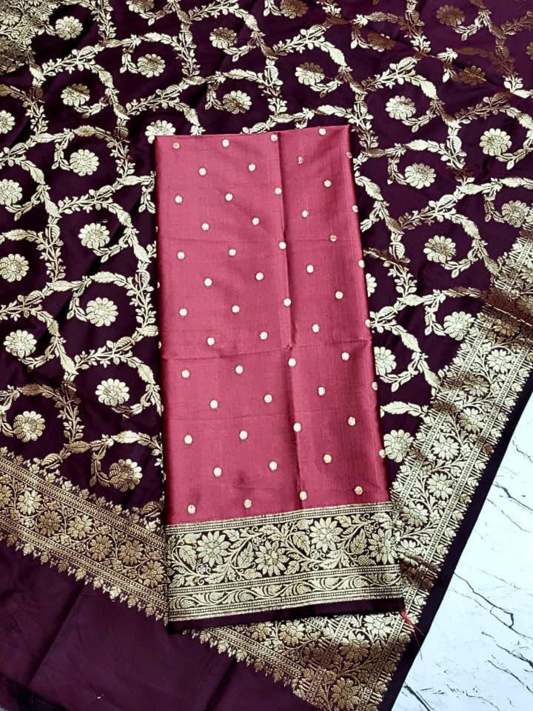 Women’s Banarasi Silk Ethnic Suit Set for Parties & Weddings