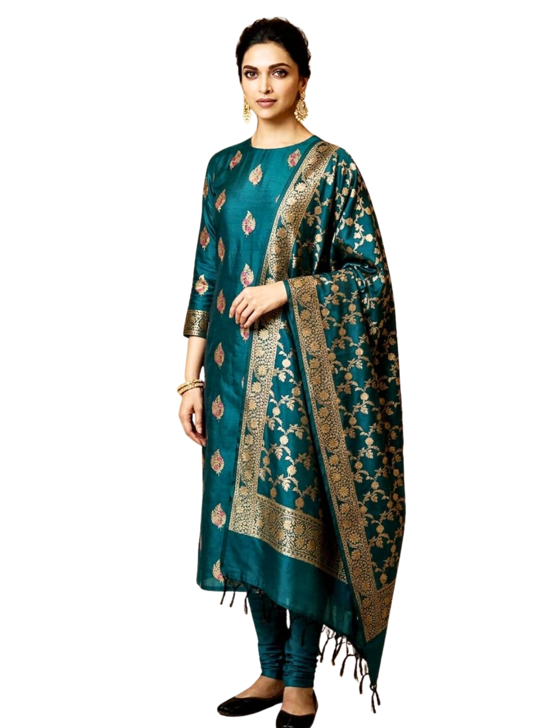 Traditional Banarasi Silk Blend Salwar Suit for Parties