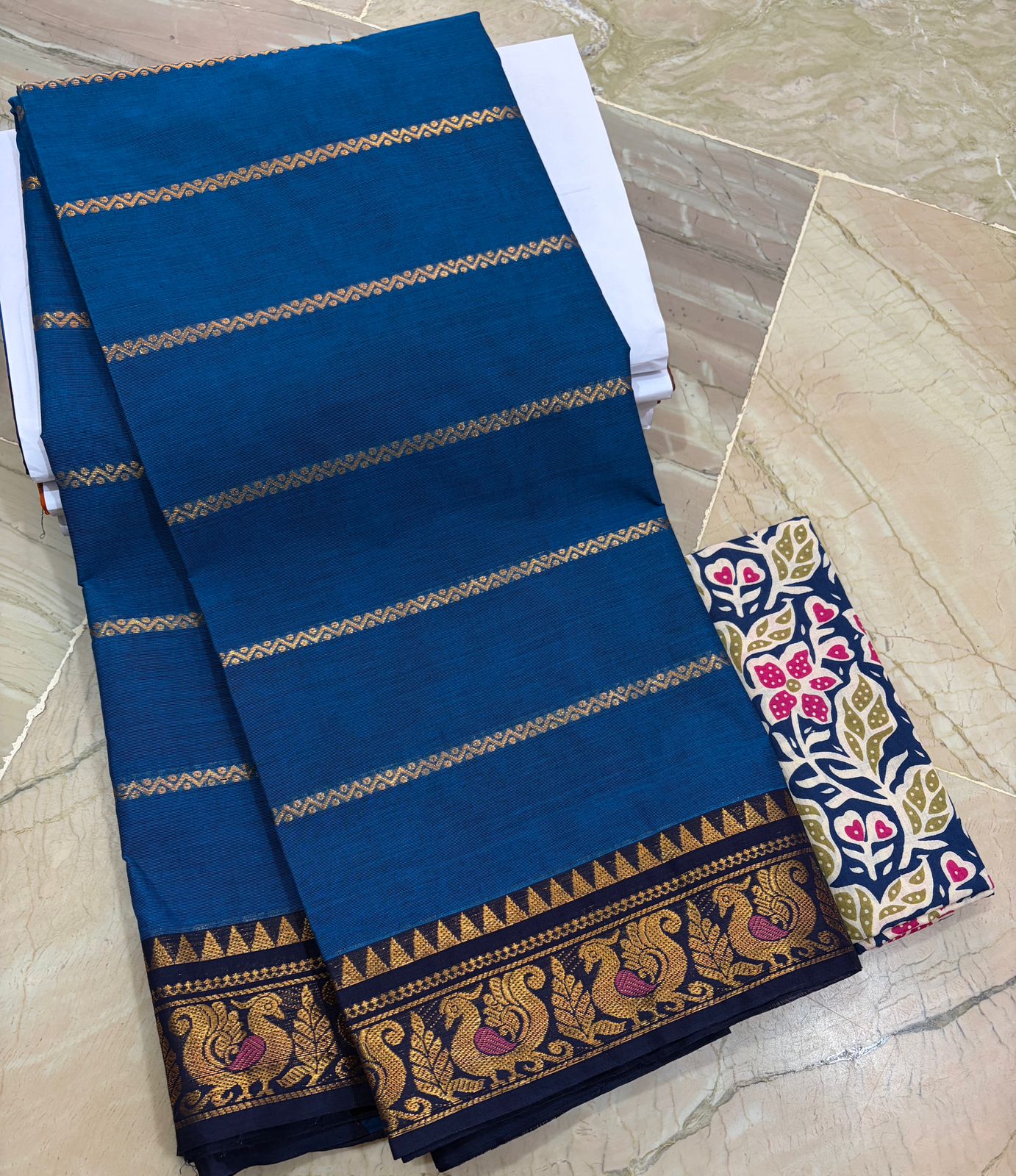 Kanchi  cotton sarees with ganga jamuna border