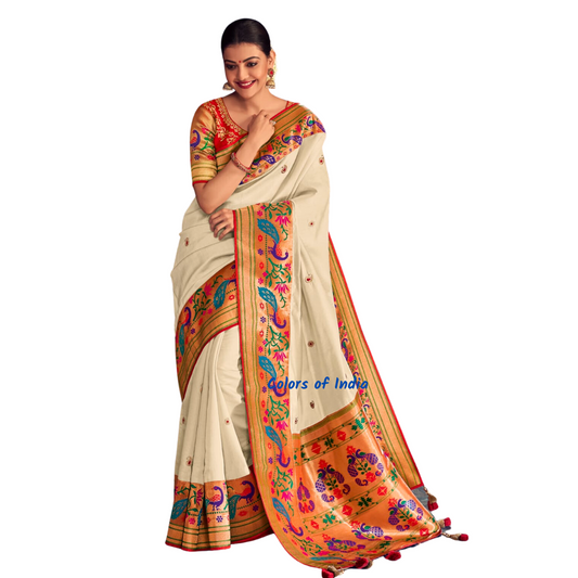 Paithani Silk Saree  , FREE DELIVERY