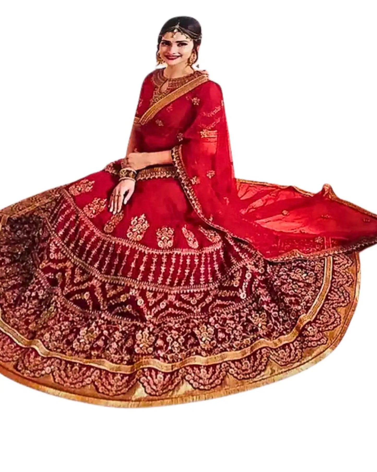 Stunning Red Wedding Lehenga Choli , Wedding  and Reception Wear