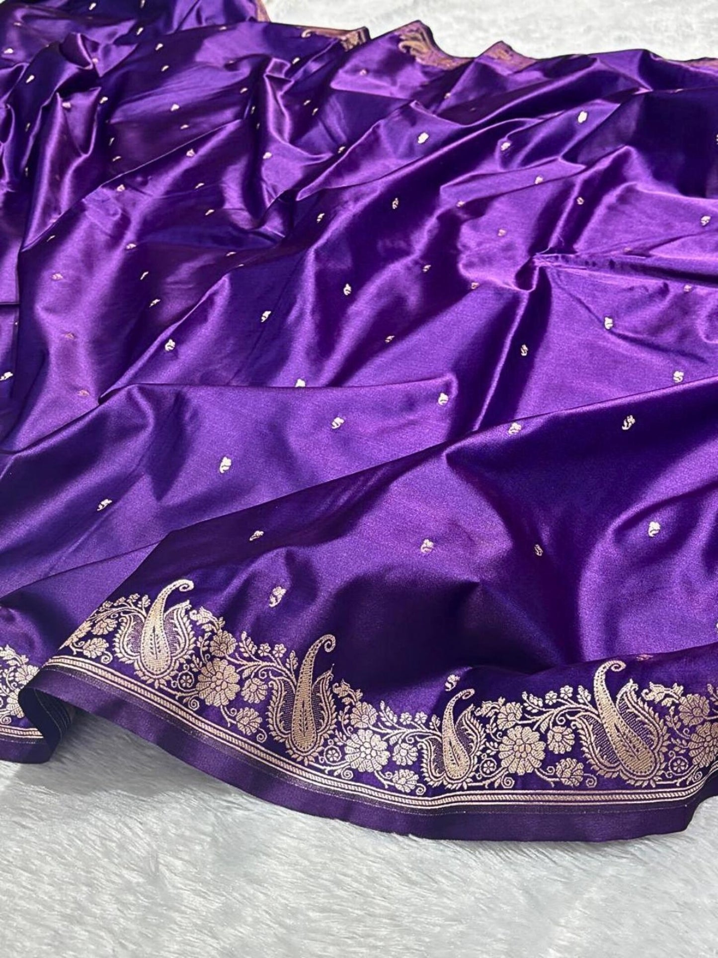 Women's Banarasi Mashru Silk Saree | Zari Woven Border, Festive Wear