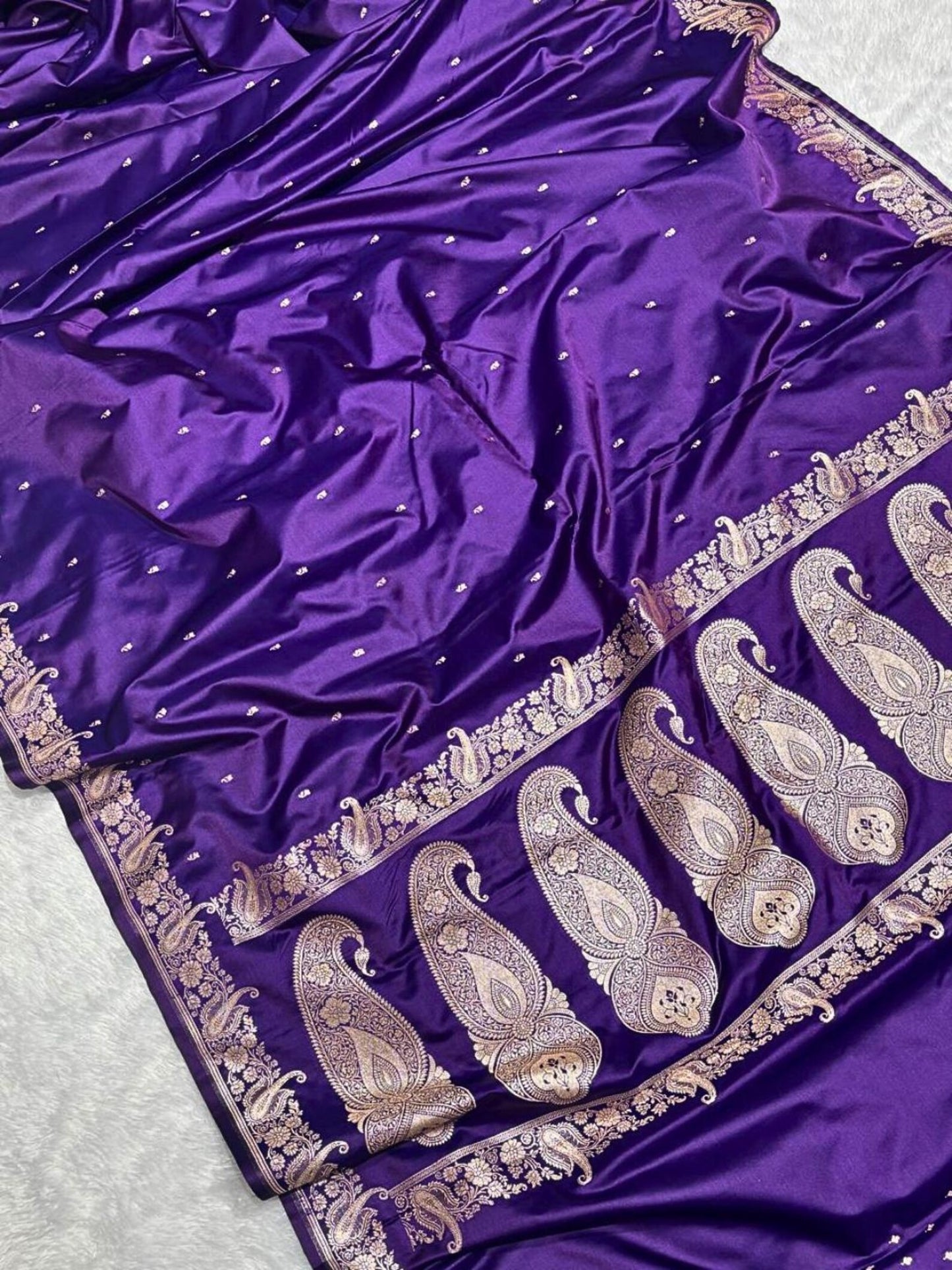 Women's Banarasi Mashru Silk Saree | Zari Woven Border, Festive Wear