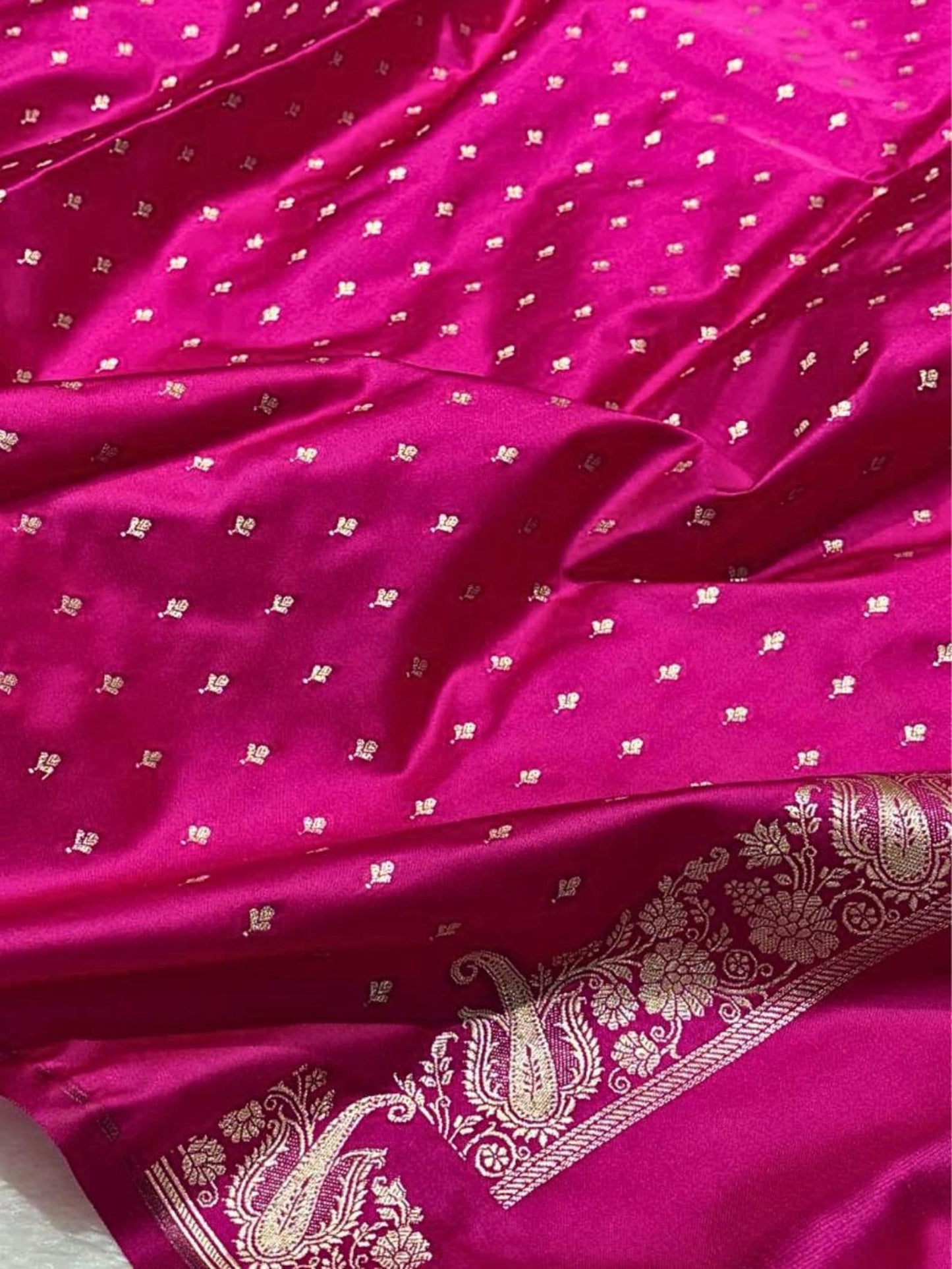 Women's Banarasi Mashru Silk Saree | Zari Woven Border, Festive Wear