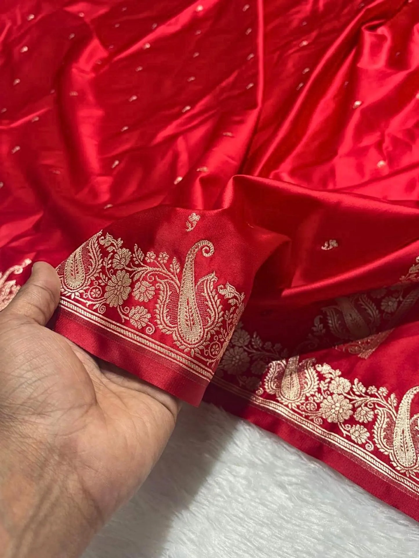 Women's Banarasi Mashru Silk Saree | Zari Woven Border, Festive Wear
