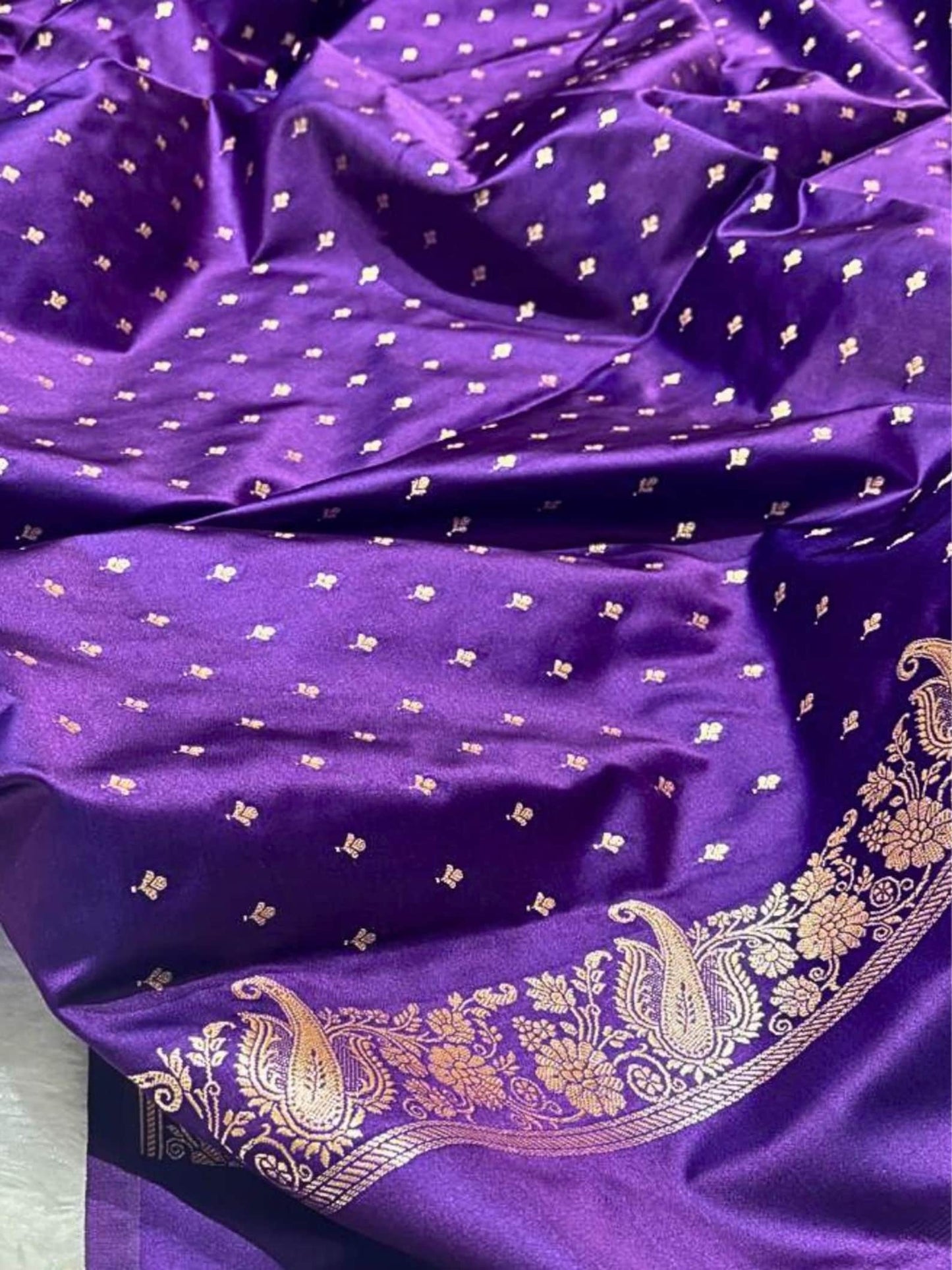 Women's Banarasi Mashru Silk Saree | Zari Woven Border, Festive Wear