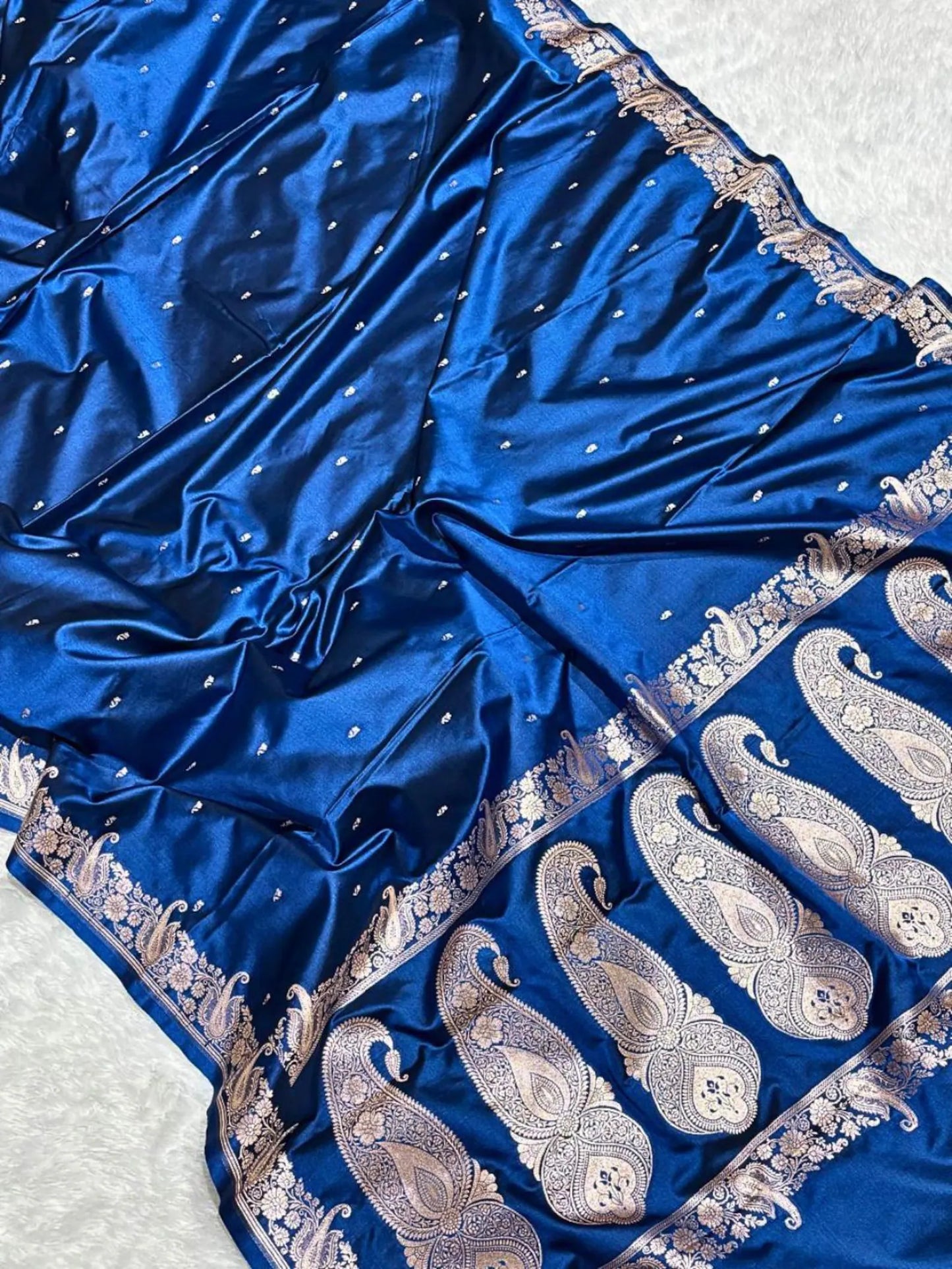 Women's Banarasi Mashru Silk Saree | Zari Woven Border, Festive Wear