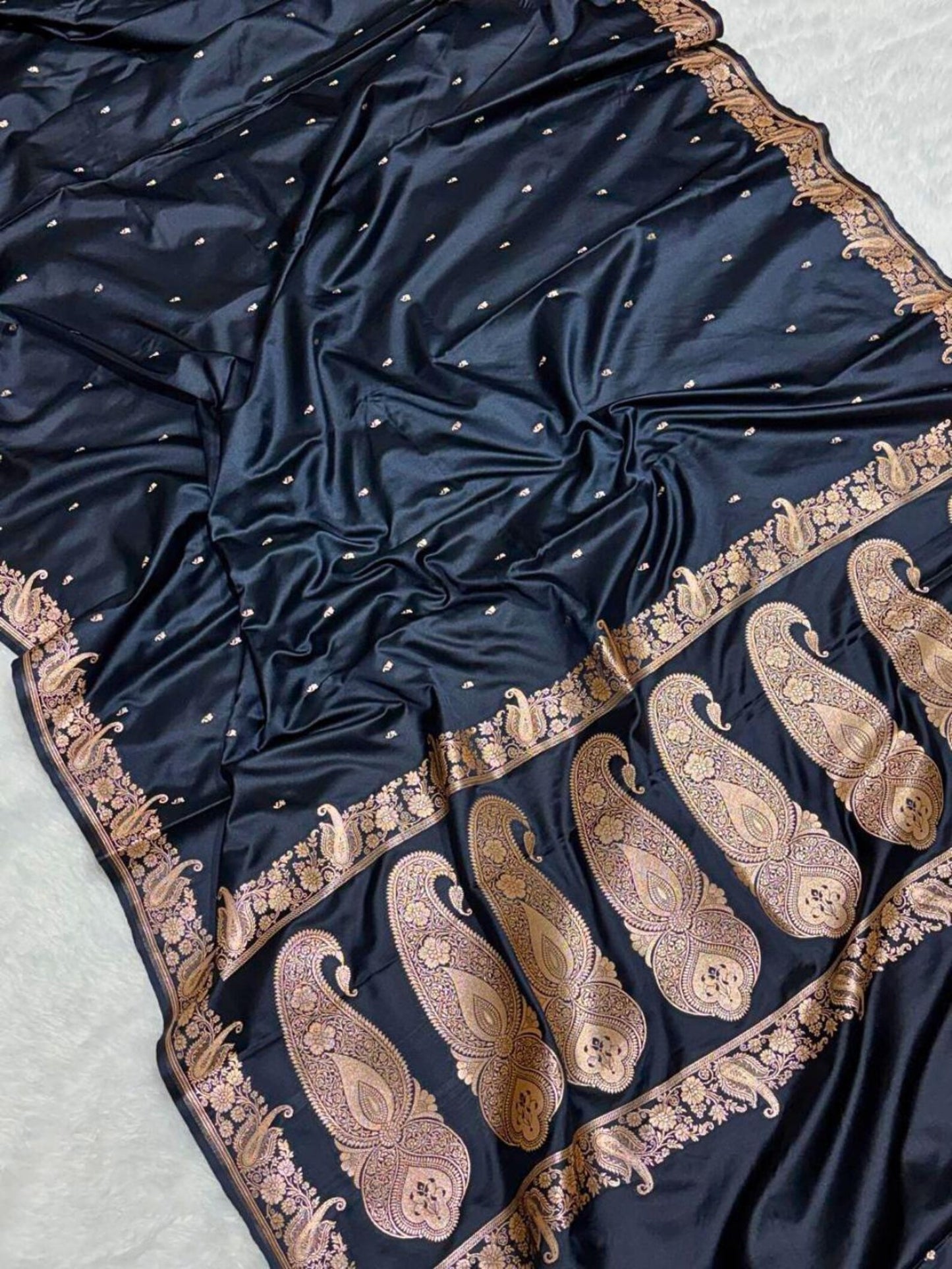 Women's Banarasi Mashru Silk Saree | Zari Woven Border, Festive Wear