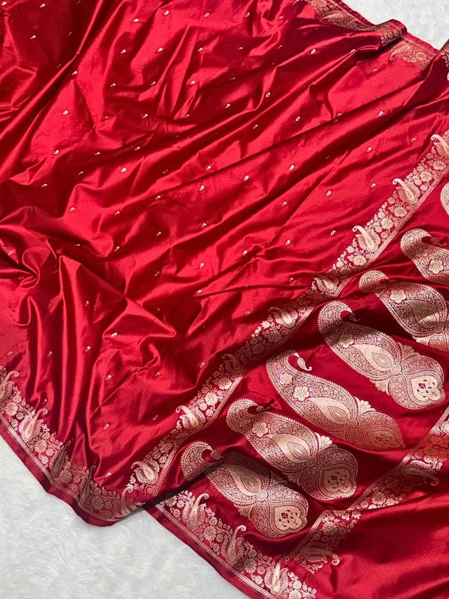 Women's Banarasi Mashru Silk Saree | Zari Woven Border, Festive Wear