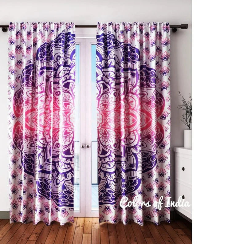 Cotton Curtains  for Bedroom , Door Curtains ,Fabric Curtains   FREE SHIPPING